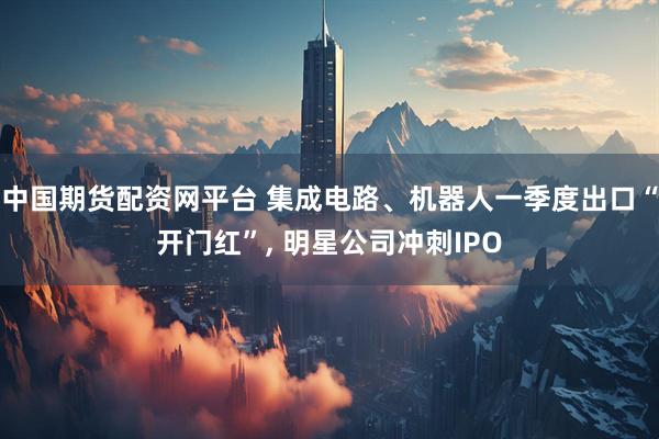 中国期货配资网平台 集成电路、机器人一季度出口“开门红”, 明星公司冲刺IPO